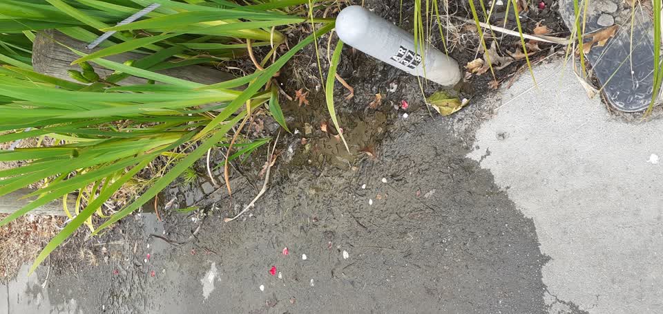The photograph attached to this water leak report