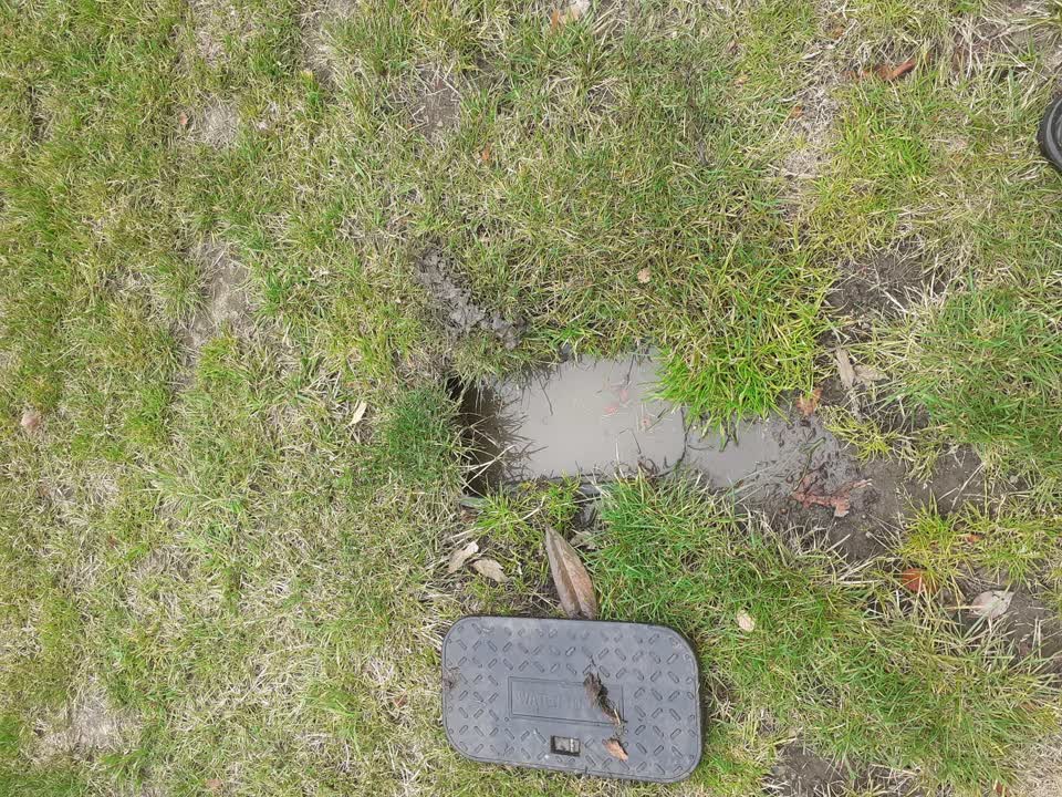 The photograph attached to this water leak report