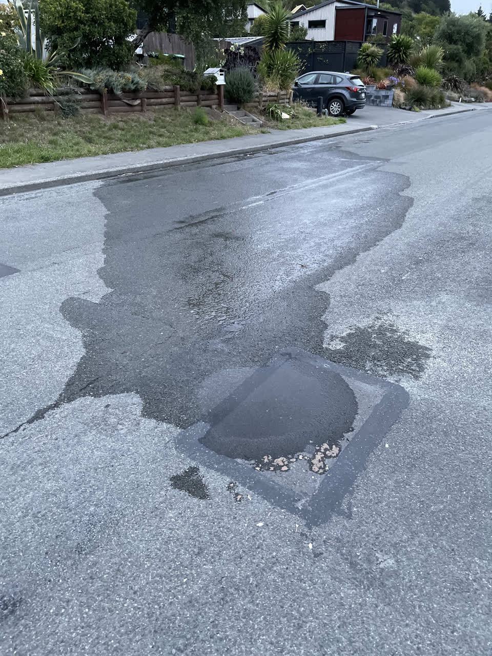 The photograph attached to this water leak report