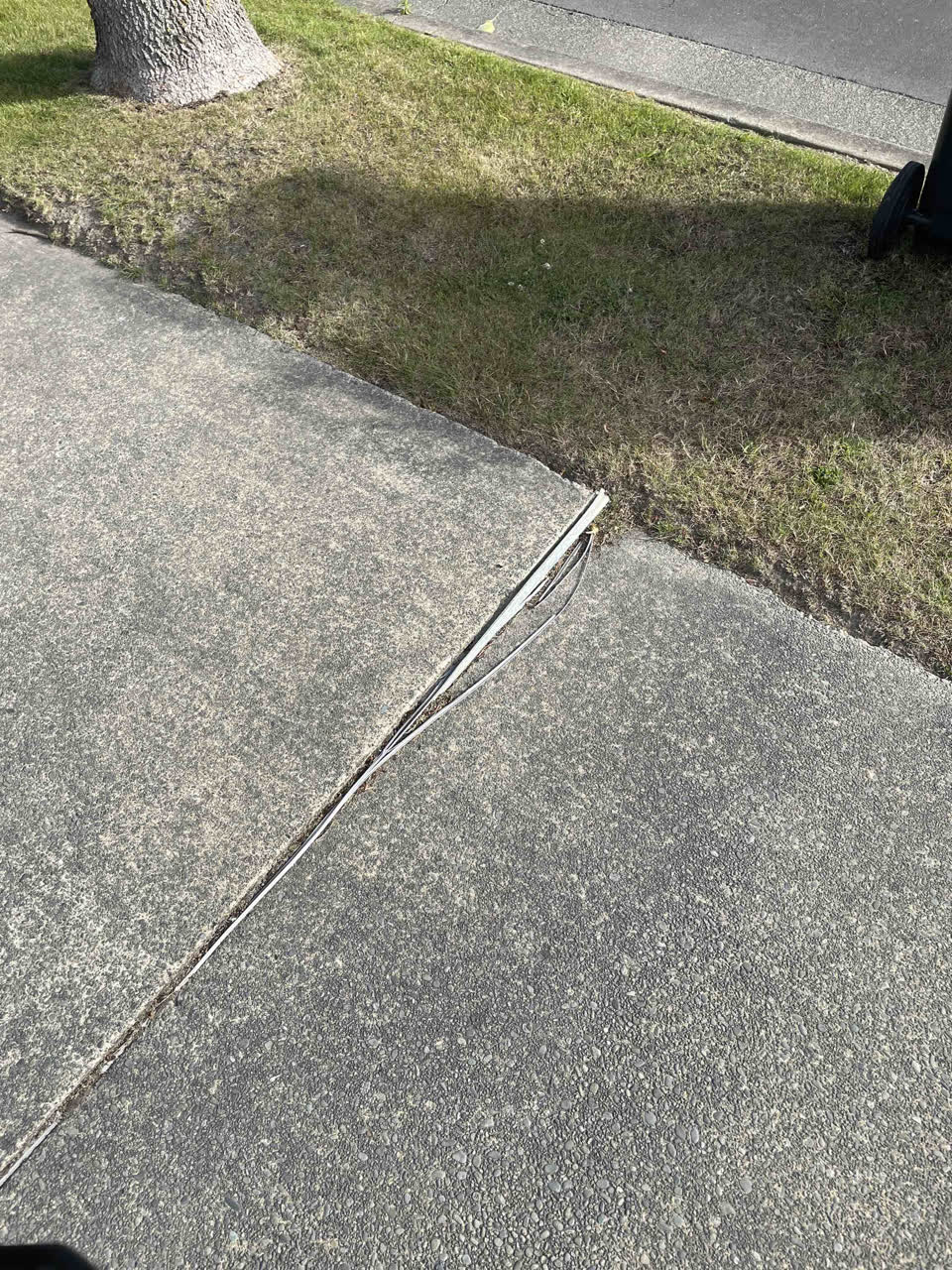 The photograph attached to this street light outage report