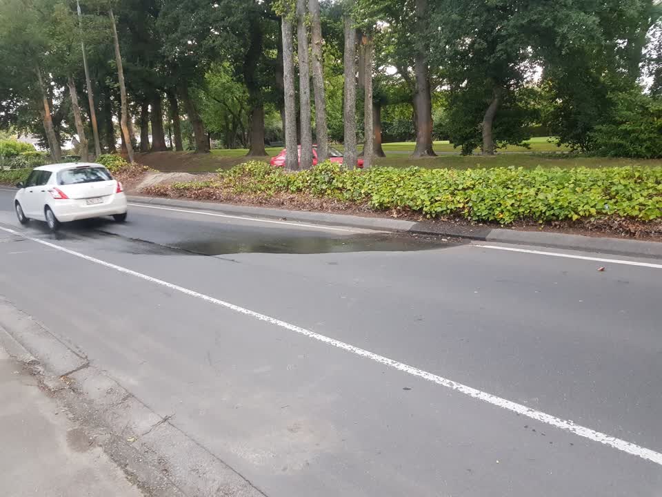 The photograph attached to this water leak report
