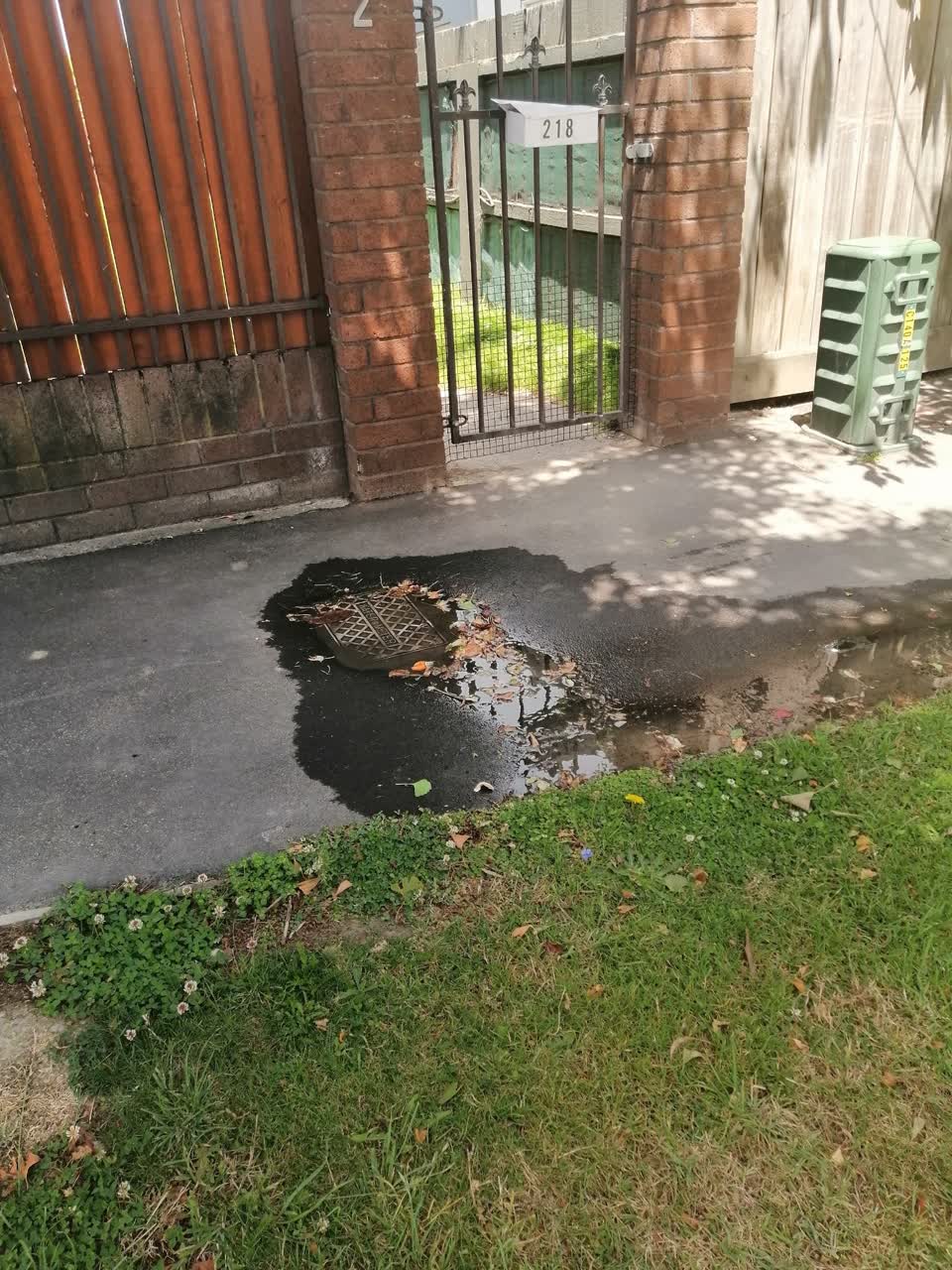 The photograph attached to this water leak report