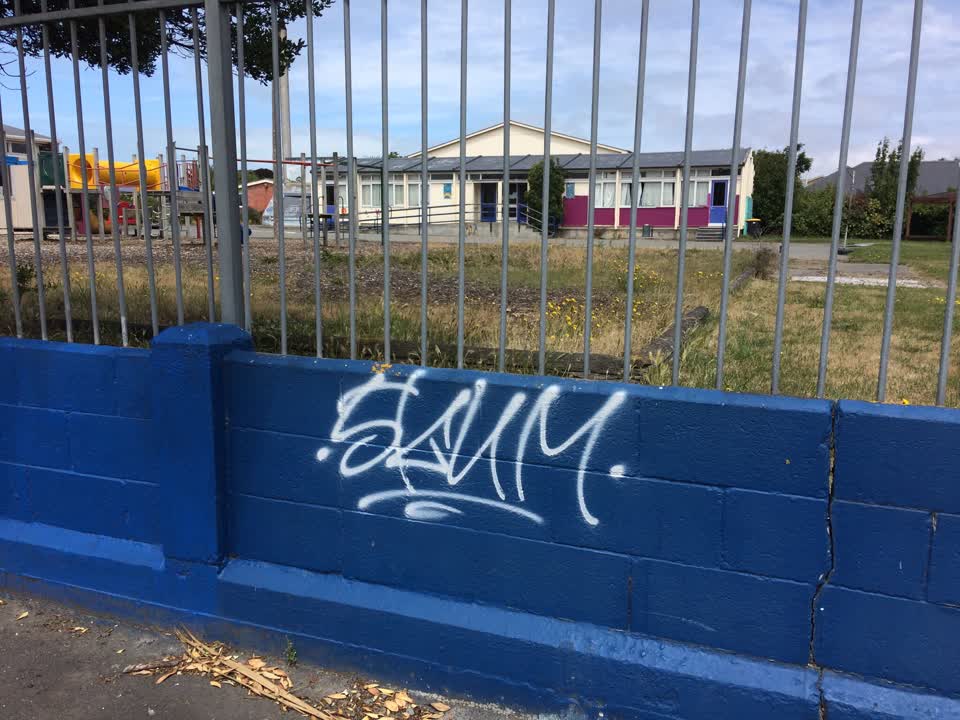 The photograph attached to this graffiti report