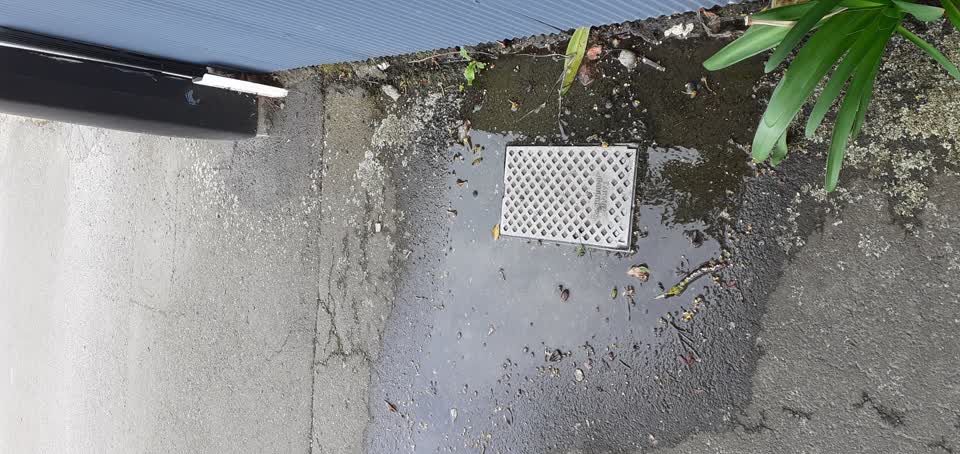 The photograph attached to this water leak report