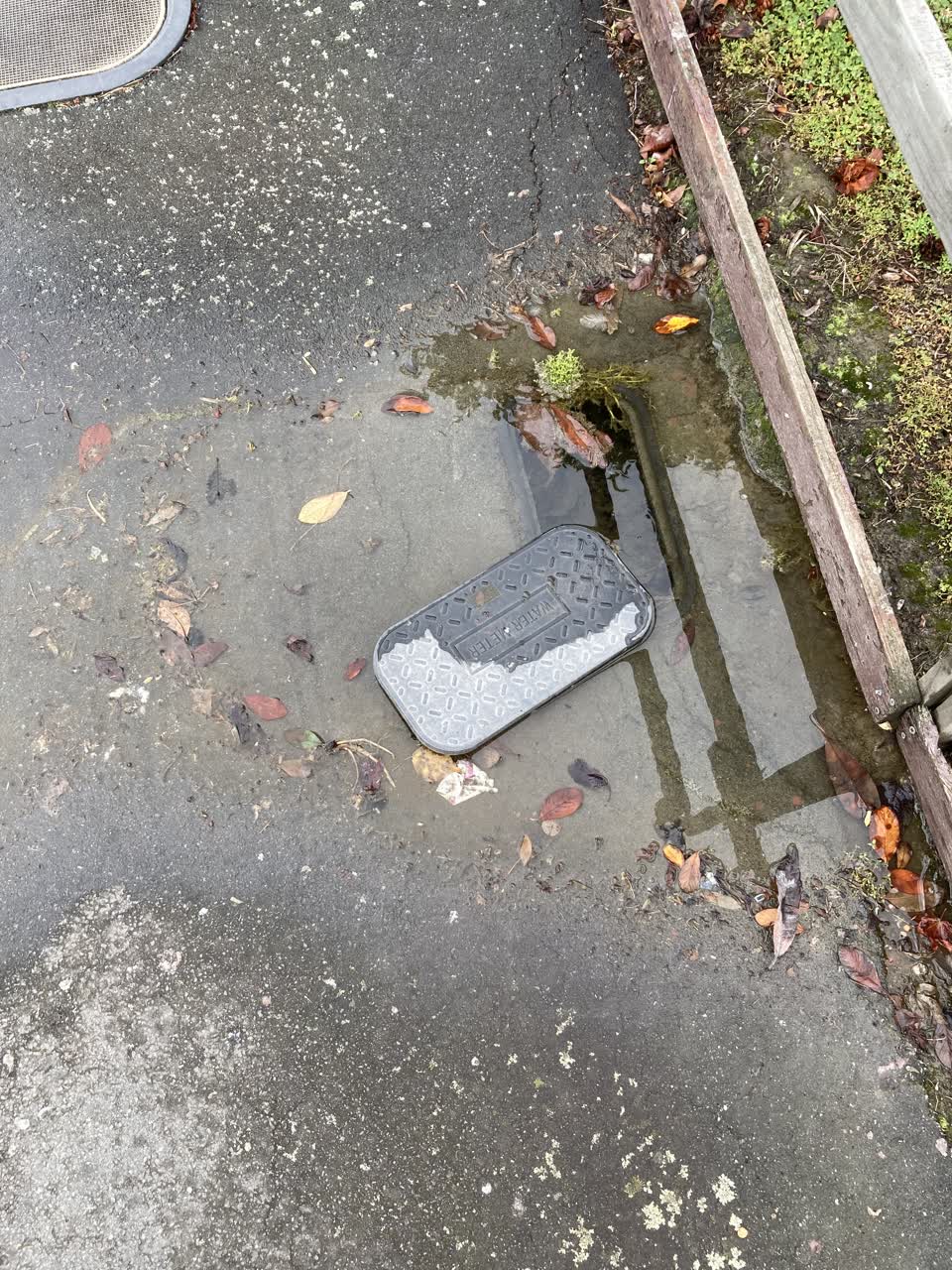 The photograph attached to this water leak report