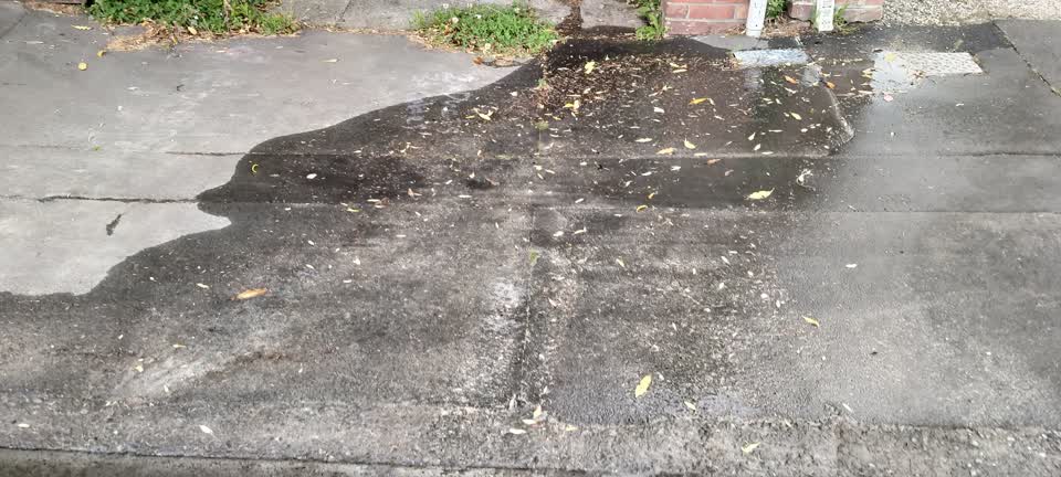 The photograph attached to this water leak report