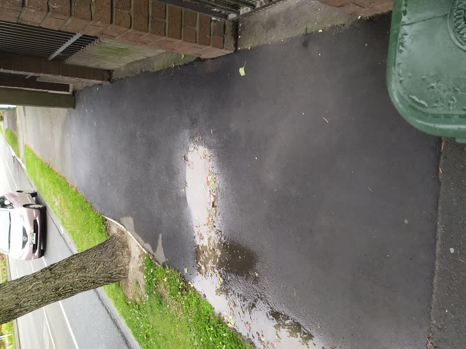 The photograph attached to this water leak report