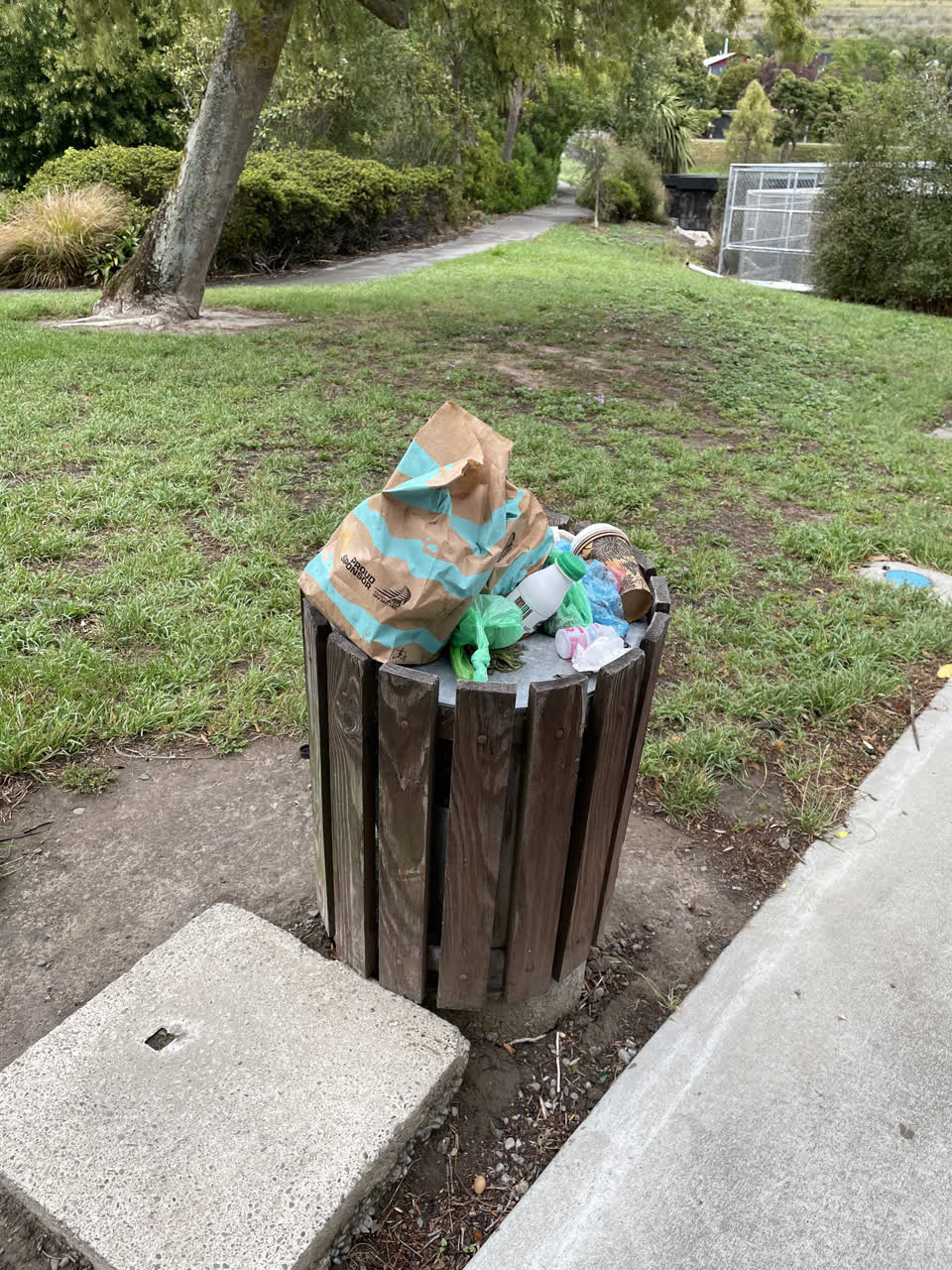 The photograph attached to this rubbish/recycling report
