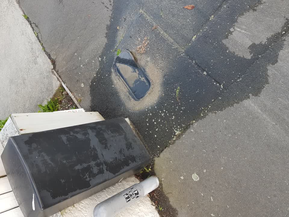 The photograph attached to this water leak report