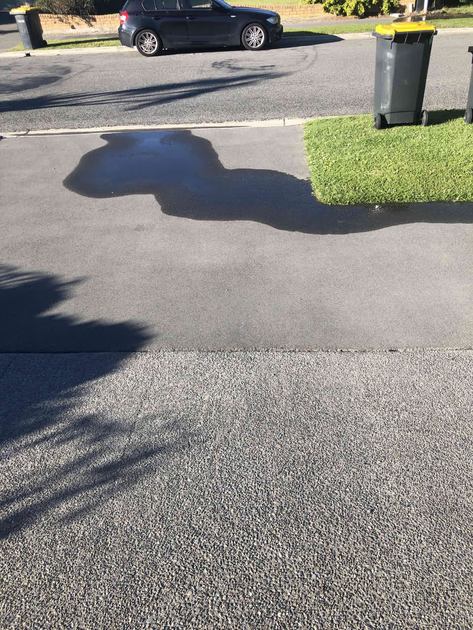 The photograph attached to this water leak report