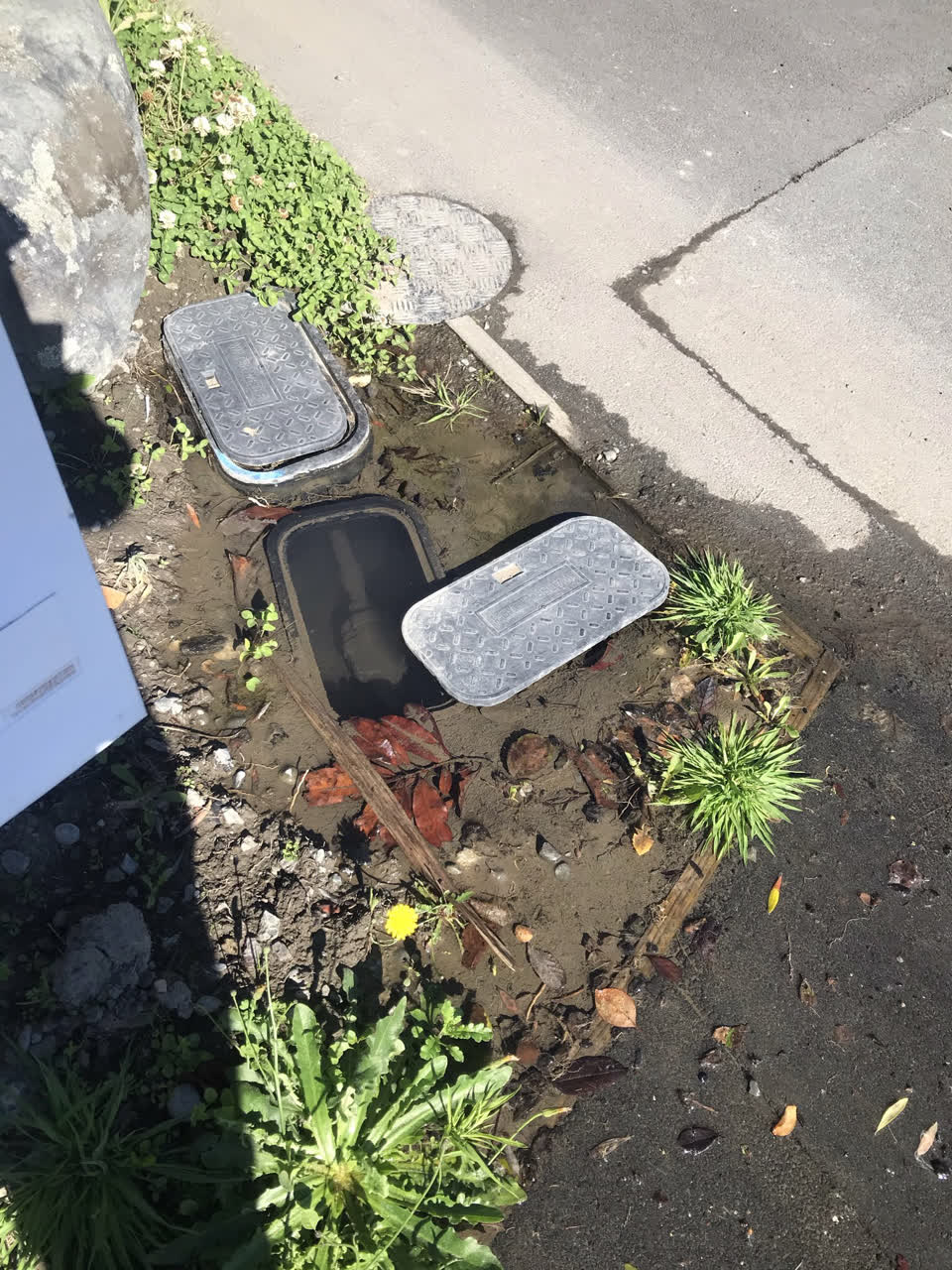 The photograph attached to this water leak report