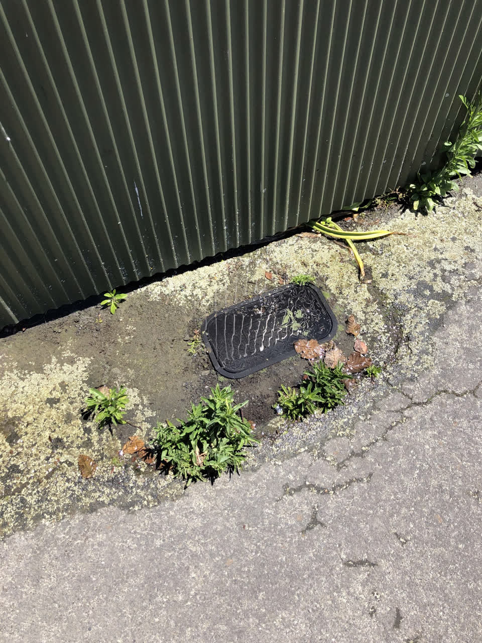 The photograph attached to this water leak report