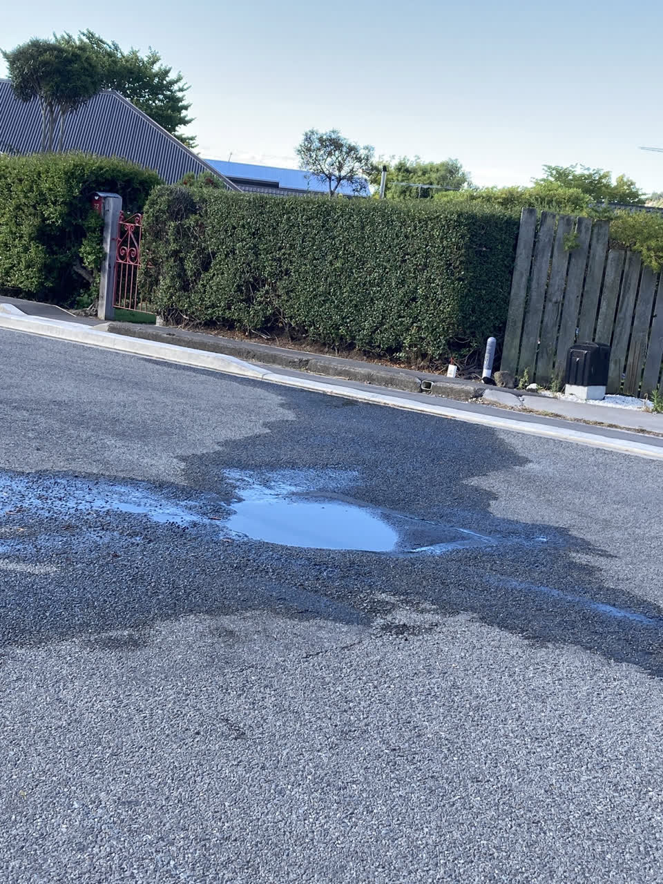 The photograph attached to this water leak report