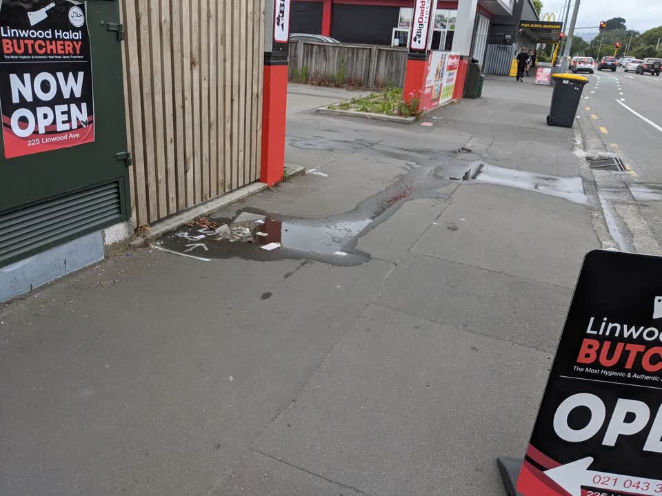 The photograph attached to this water leak report
