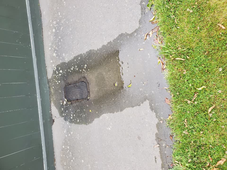 The photograph attached to this water leak report
