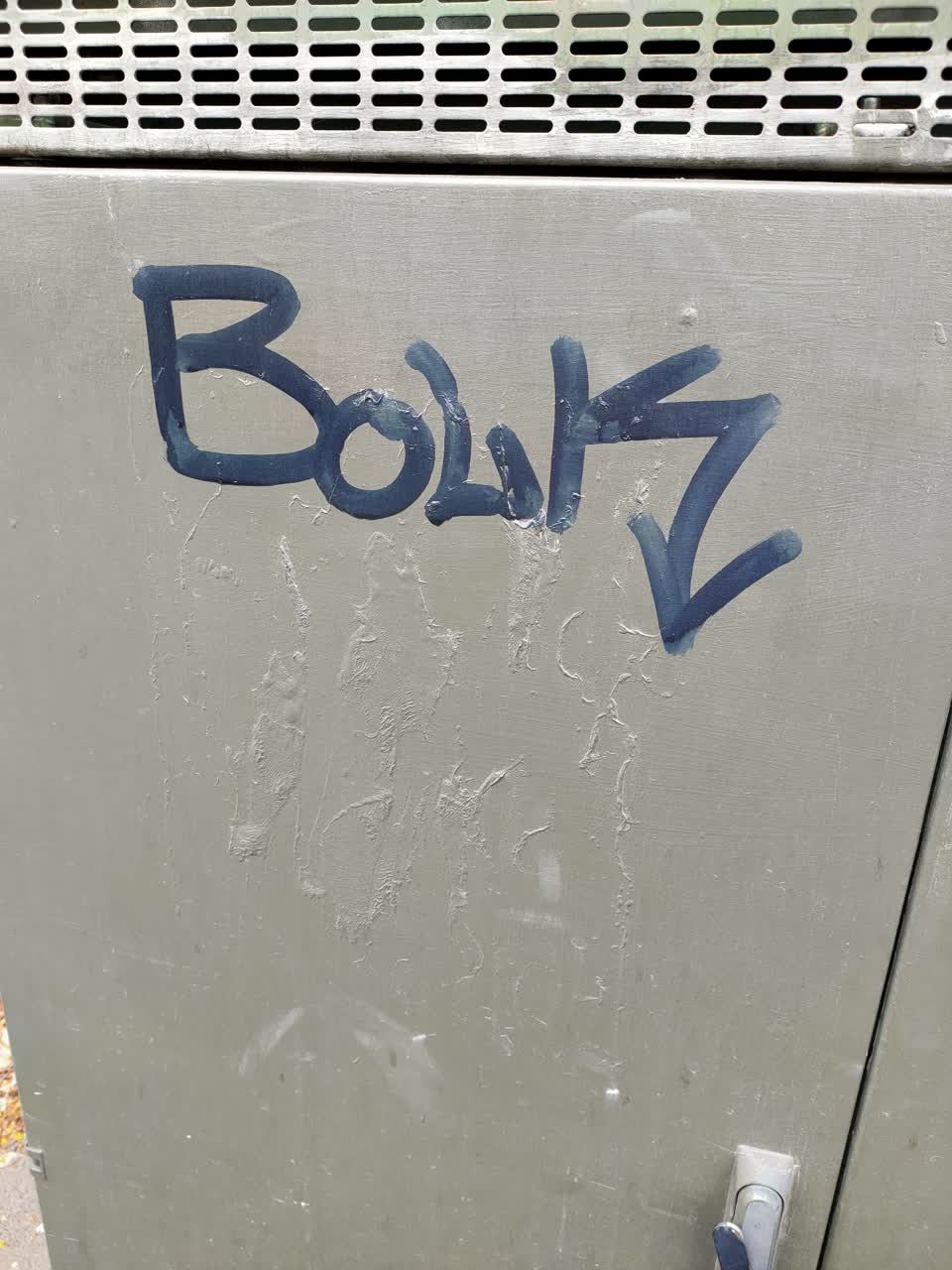 The photograph attached to this graffiti report