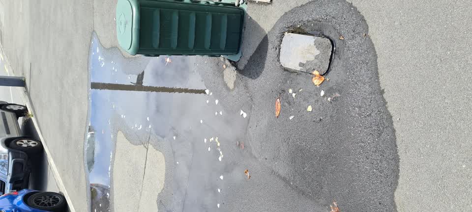 The photograph attached to this water leak report