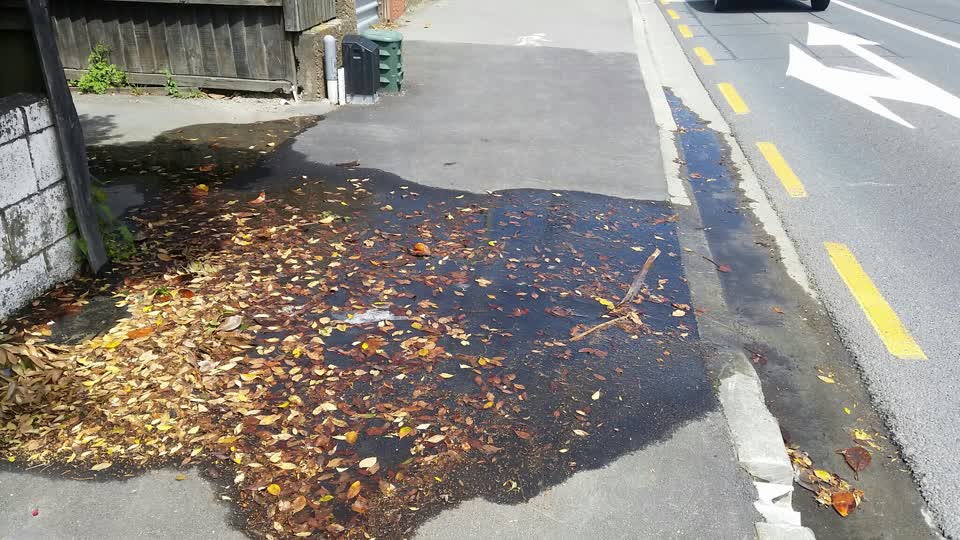 The photograph attached to this water leak report