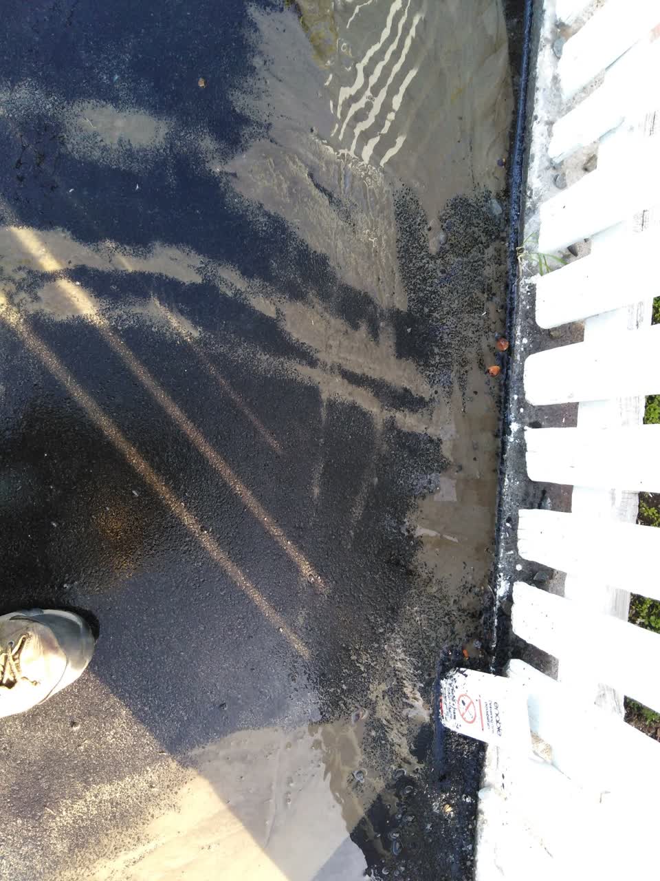 The photograph attached to this water leak report