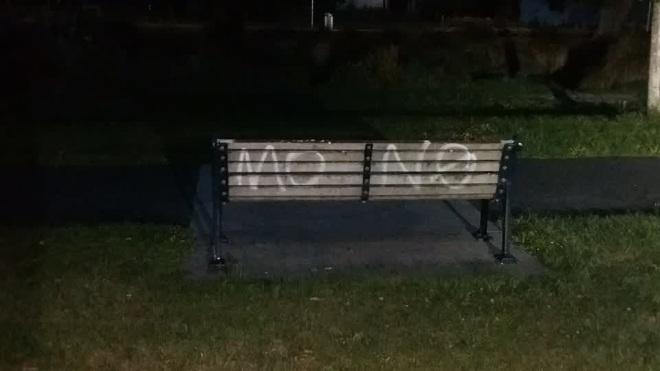 The photograph attached to this graffiti report