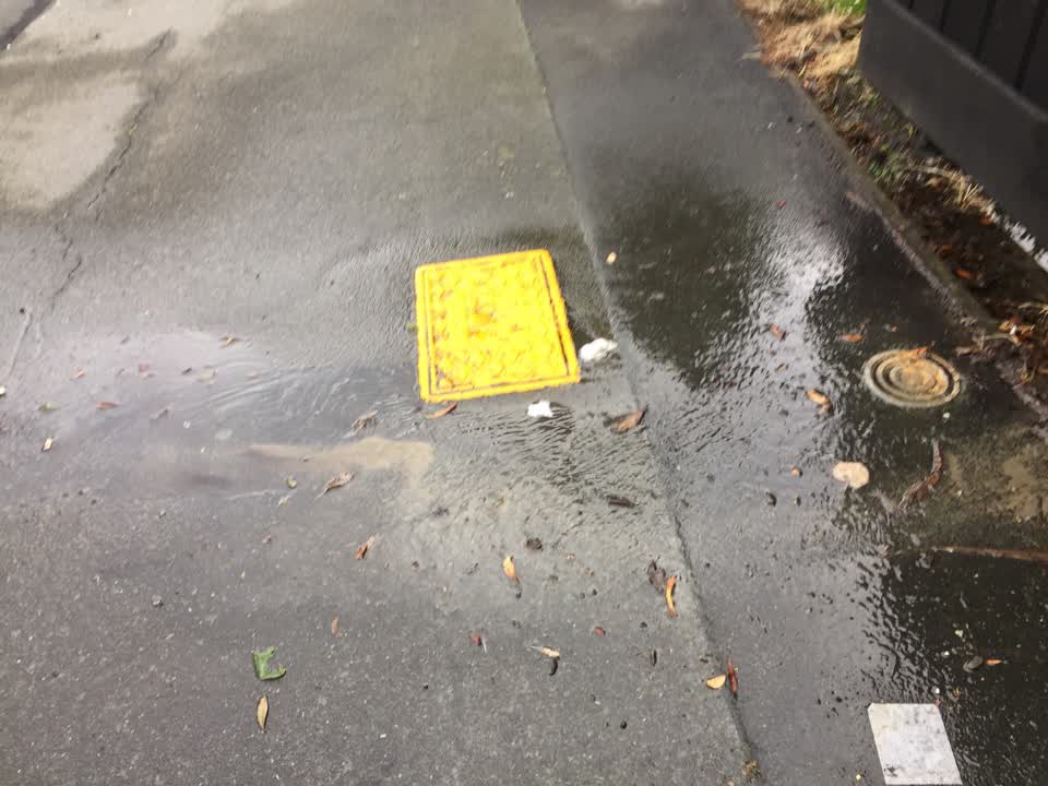 The photograph attached to this water leak report