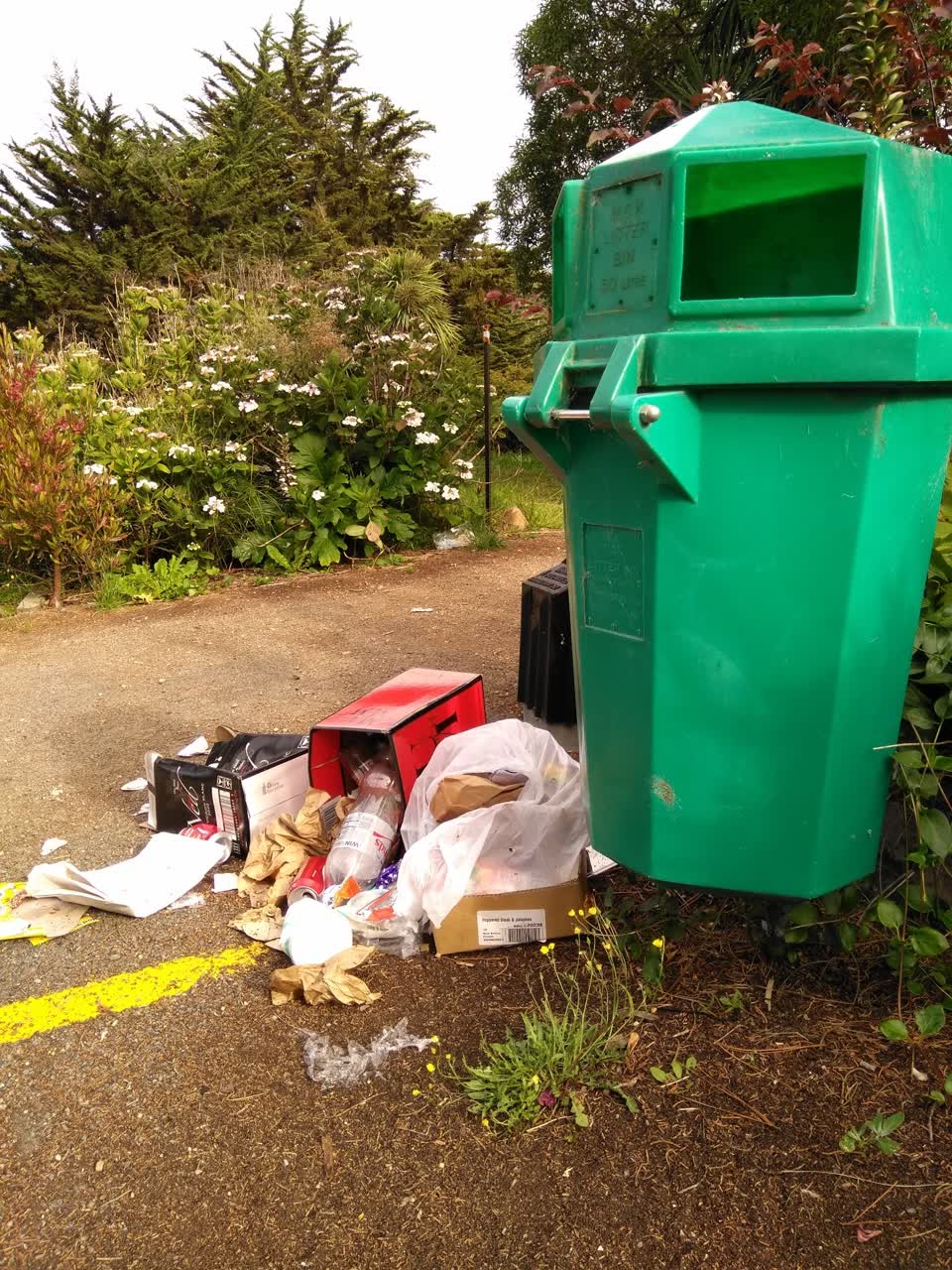 The photograph attached to this rubbish/recycling report