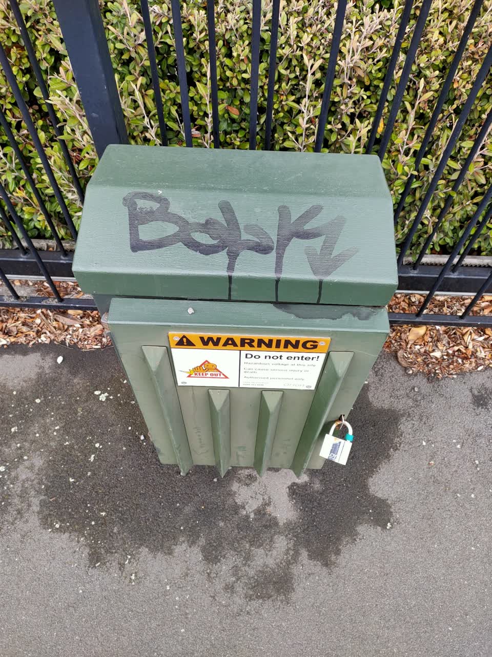 The photograph attached to this graffiti report