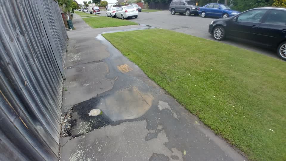 The photograph attached to this water leak report