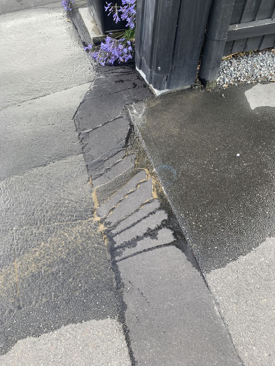 The photograph attached to this water leak report