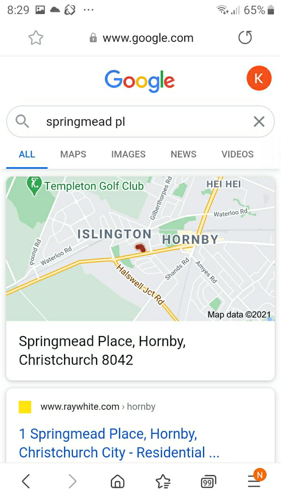 The photograph attached to this roading/streets report