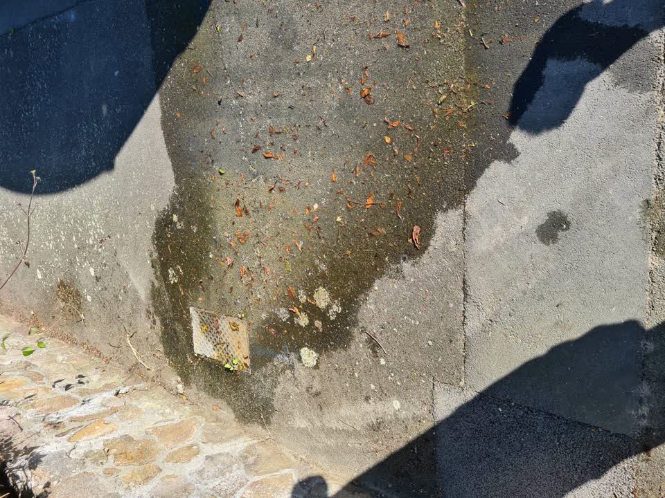 The photograph attached to this water leak report
