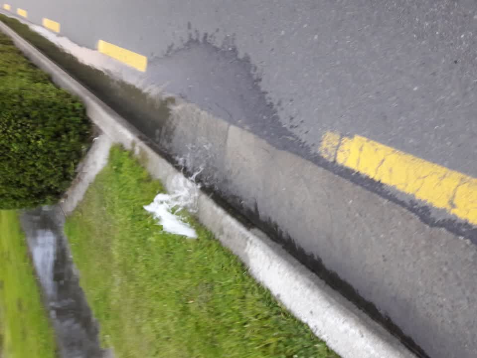 The photograph attached to this water leak report