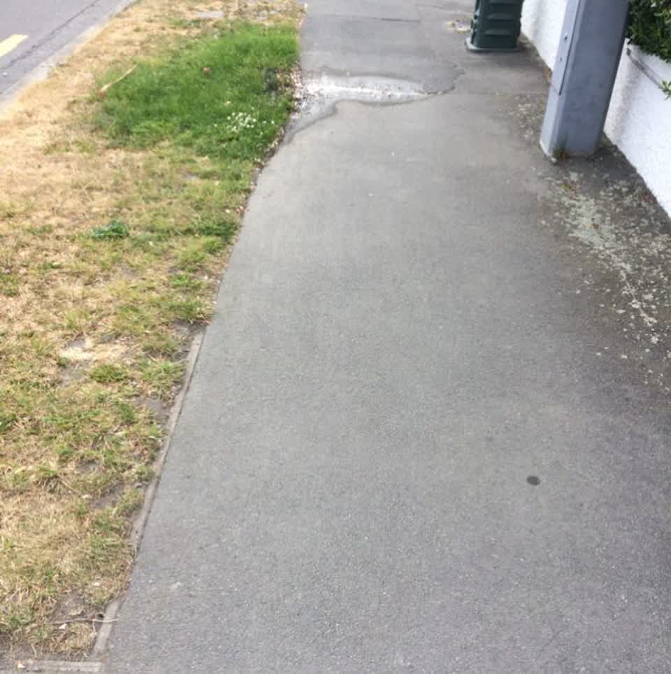 The photograph attached to this water leak report