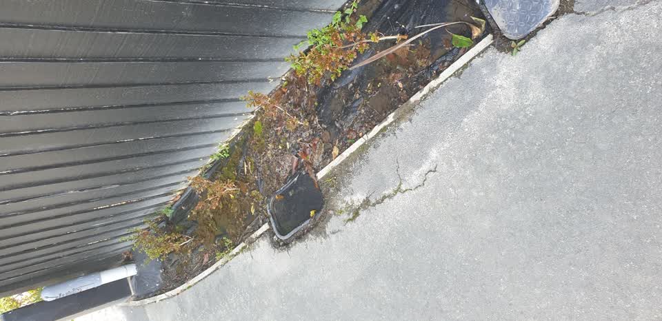 The photograph attached to this water leak report