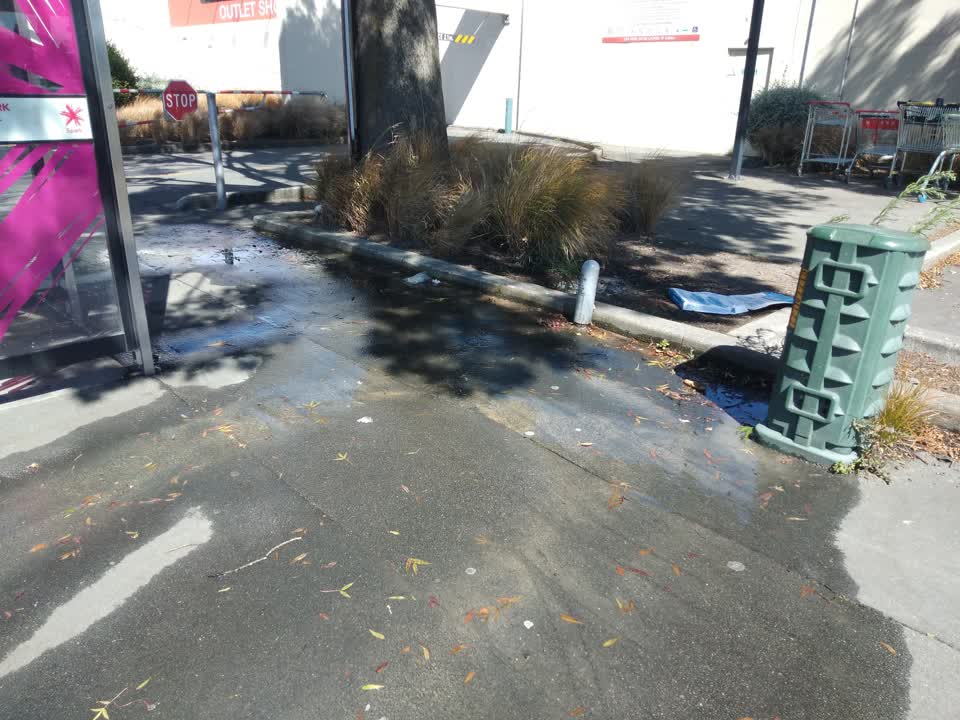 The photograph attached to this water leak report