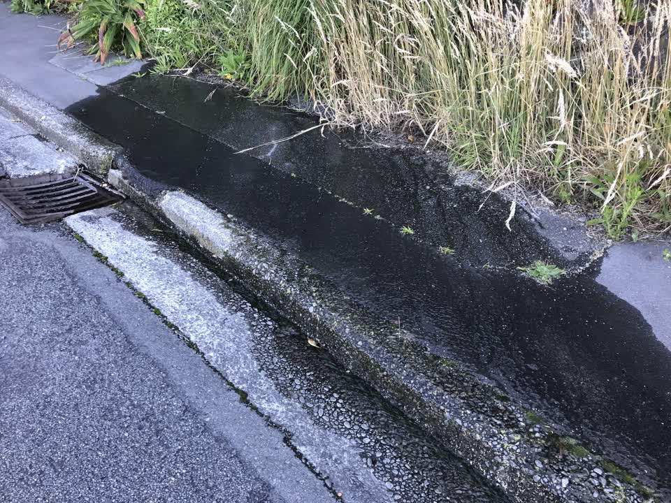 The photograph attached to this water leak report