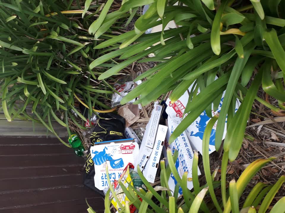 The photograph attached to this rubbish/recycling report