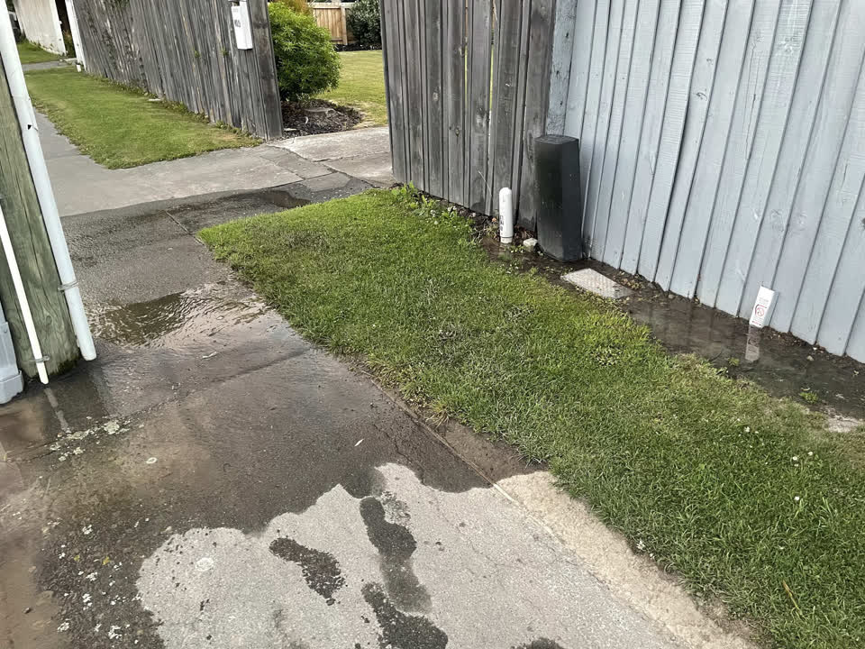 The photograph attached to this water leak report