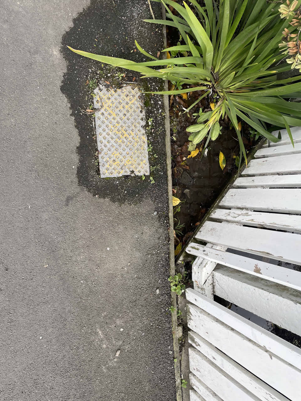 The photograph attached to this water leak report