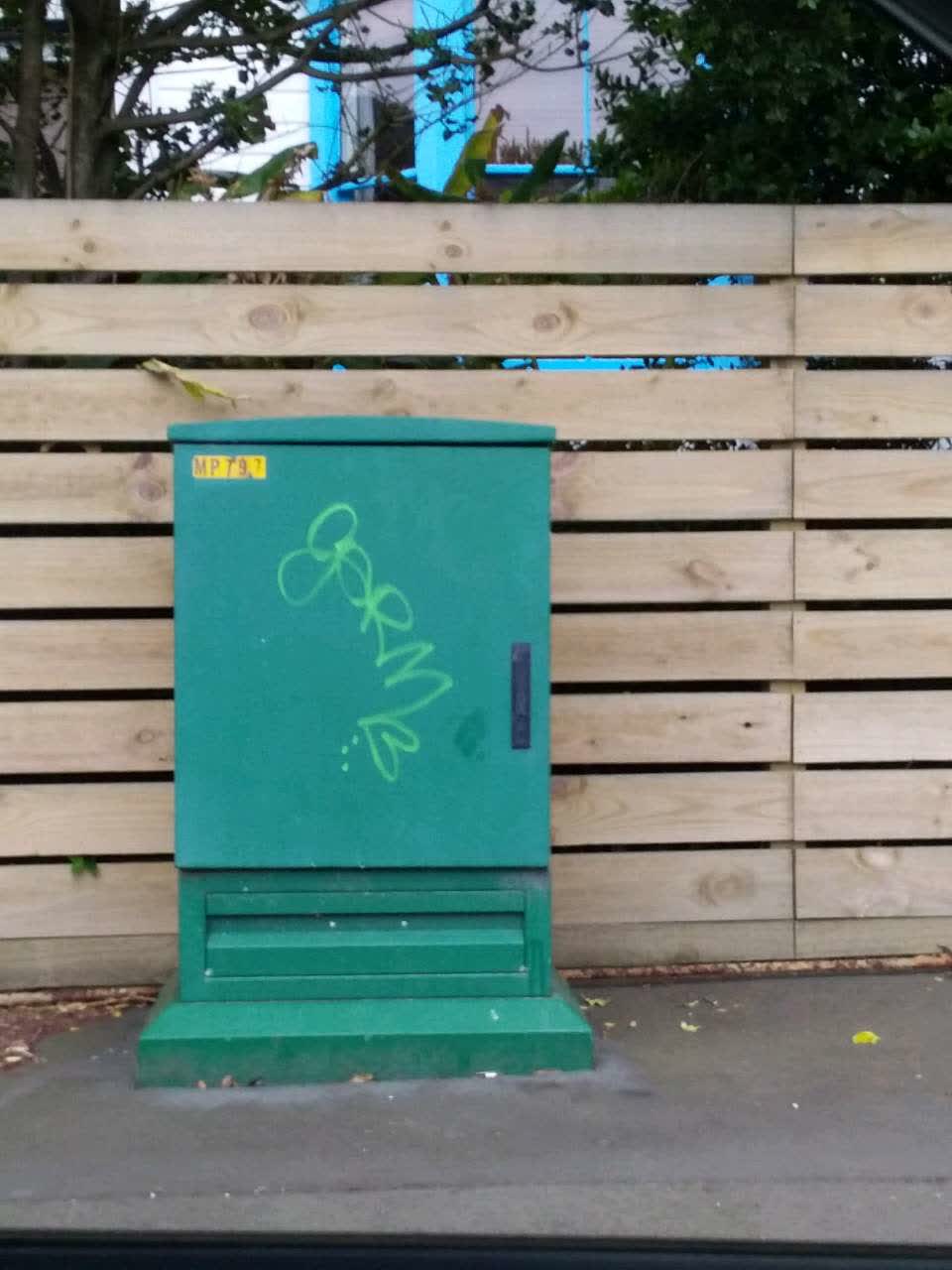 The photograph attached to this graffiti report