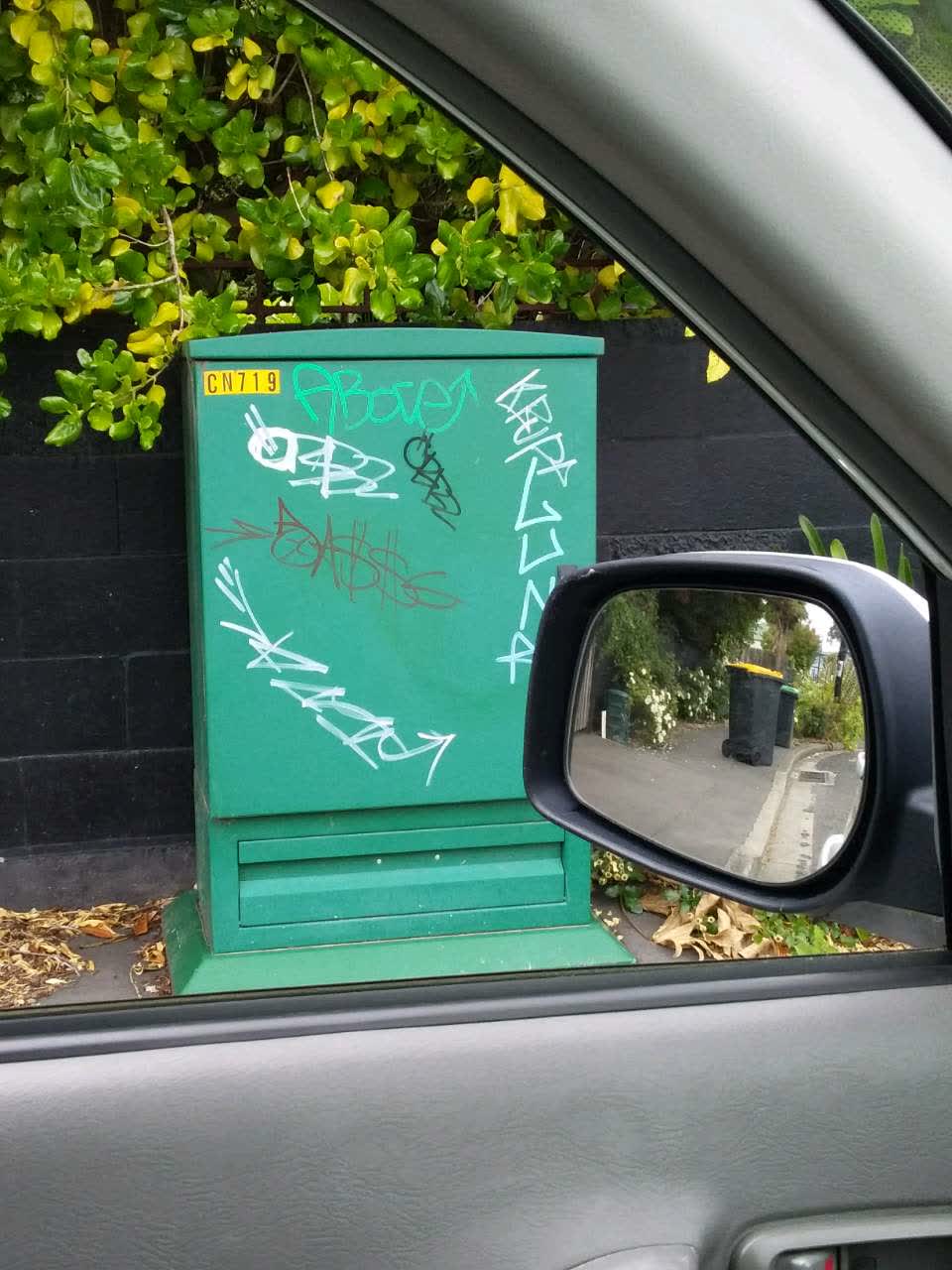 The photograph attached to this graffiti report
