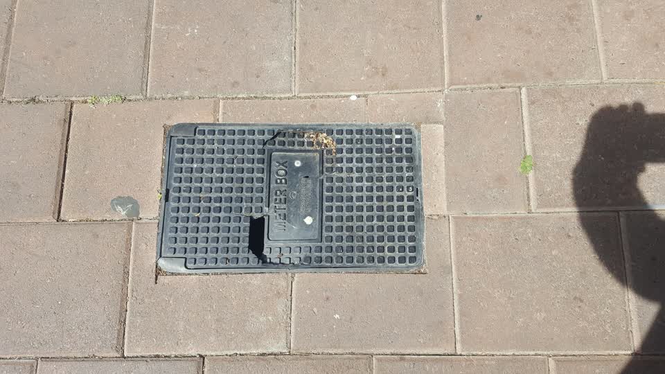 The photograph attached to this street light outage report