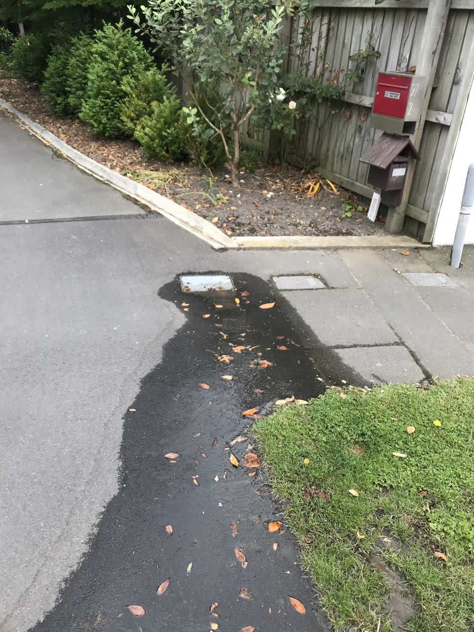 The photograph attached to this water leak report