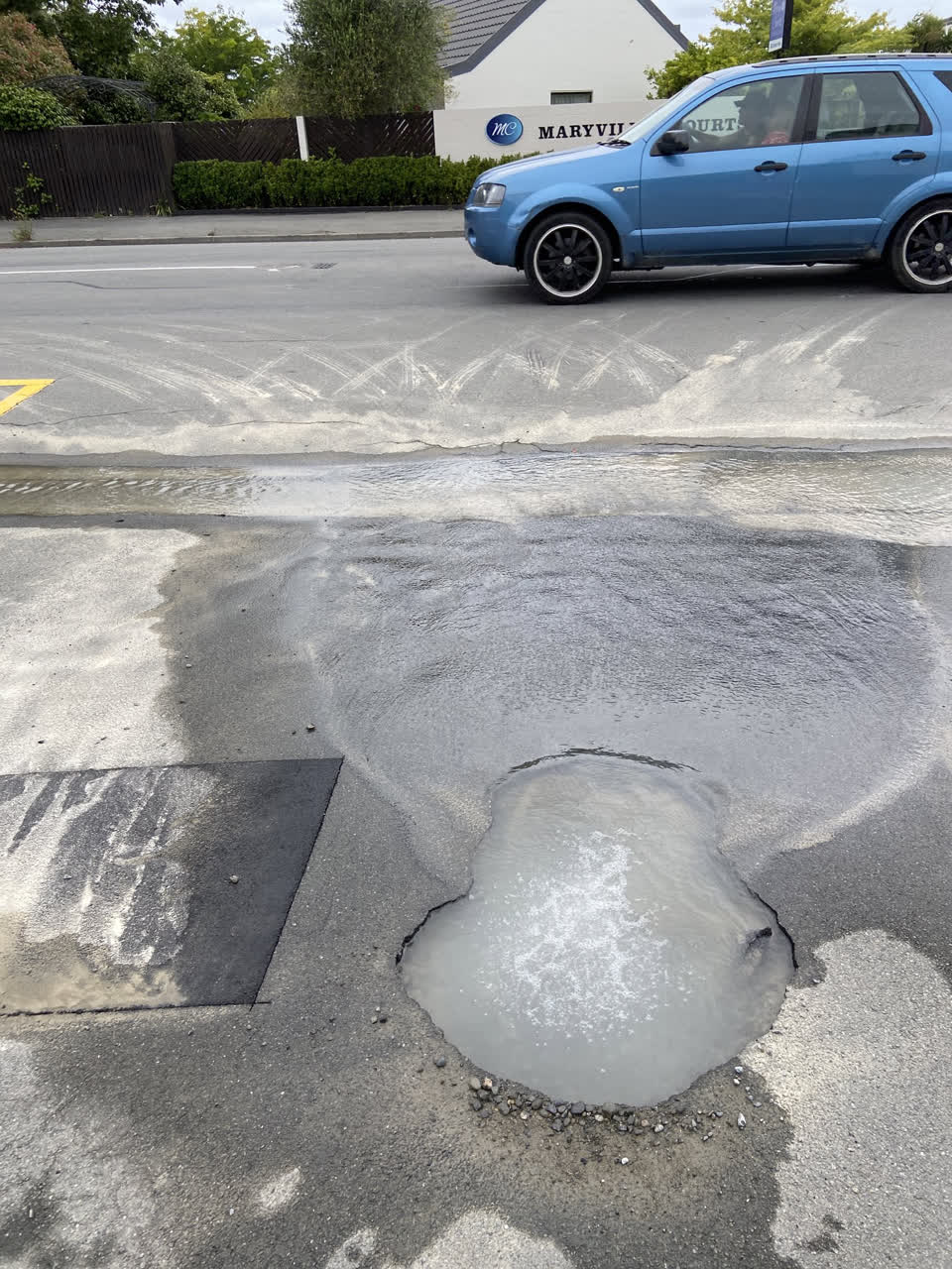 The photograph attached to this water leak report