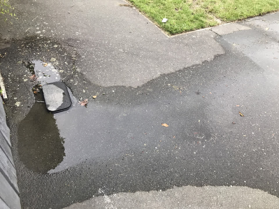 The photograph attached to this water leak report