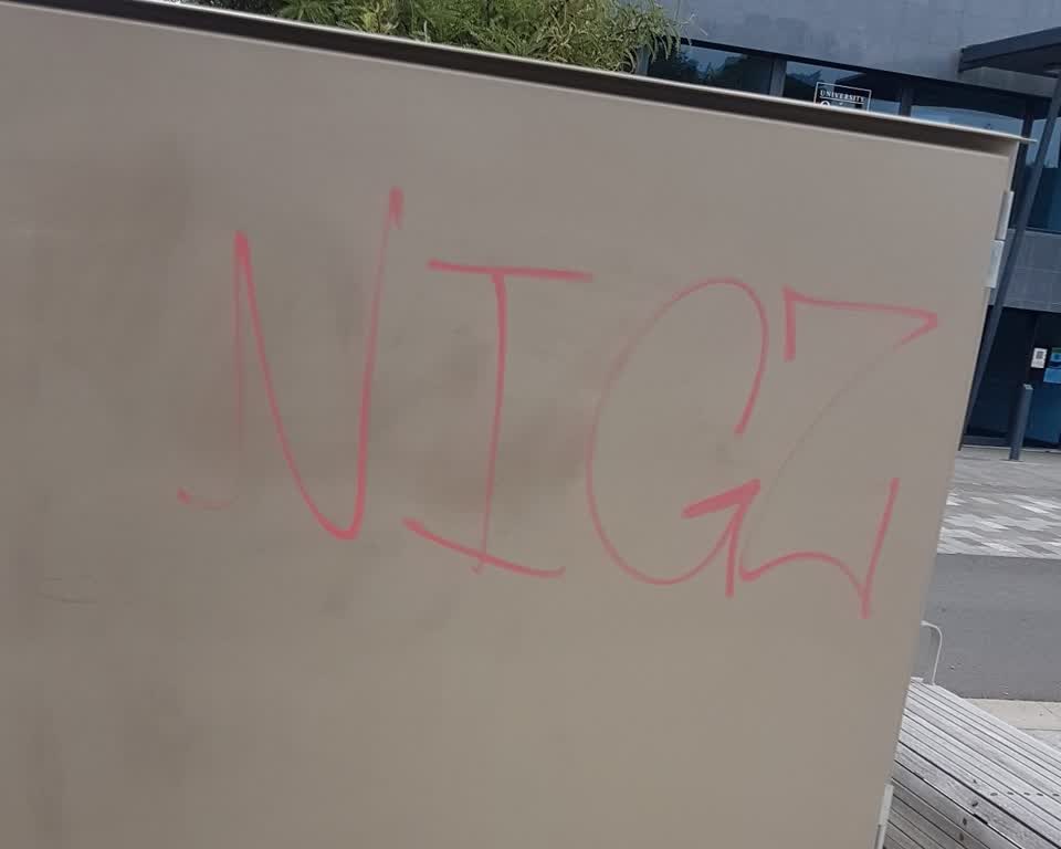 The photograph attached to this graffiti report