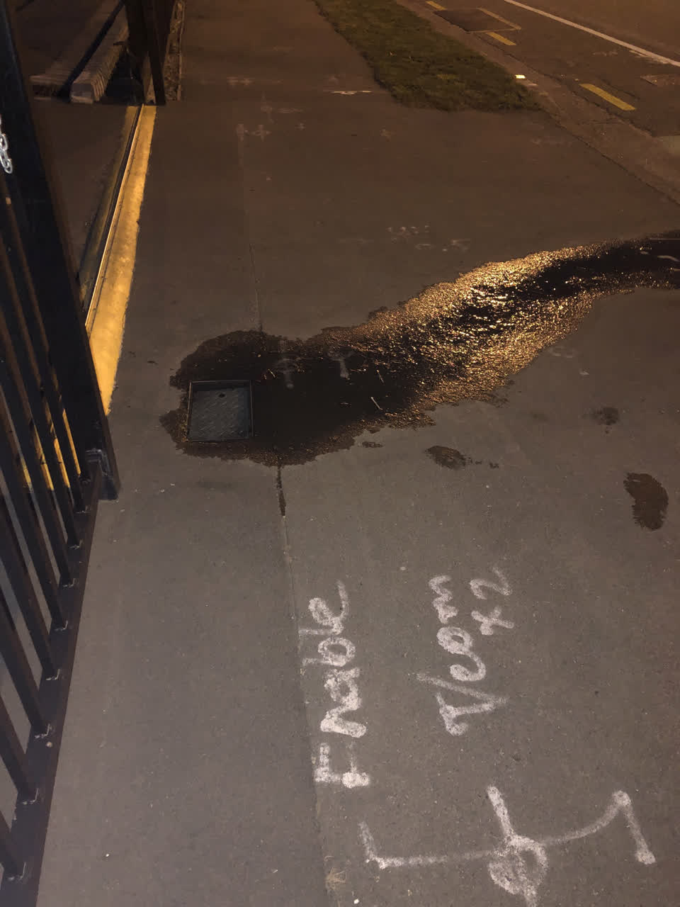 The photograph attached to this water leak report