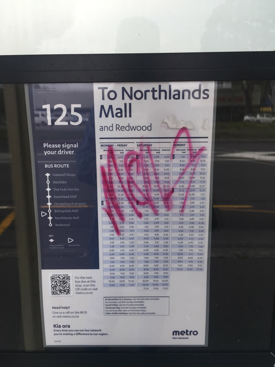 The photograph attached to this graffiti report