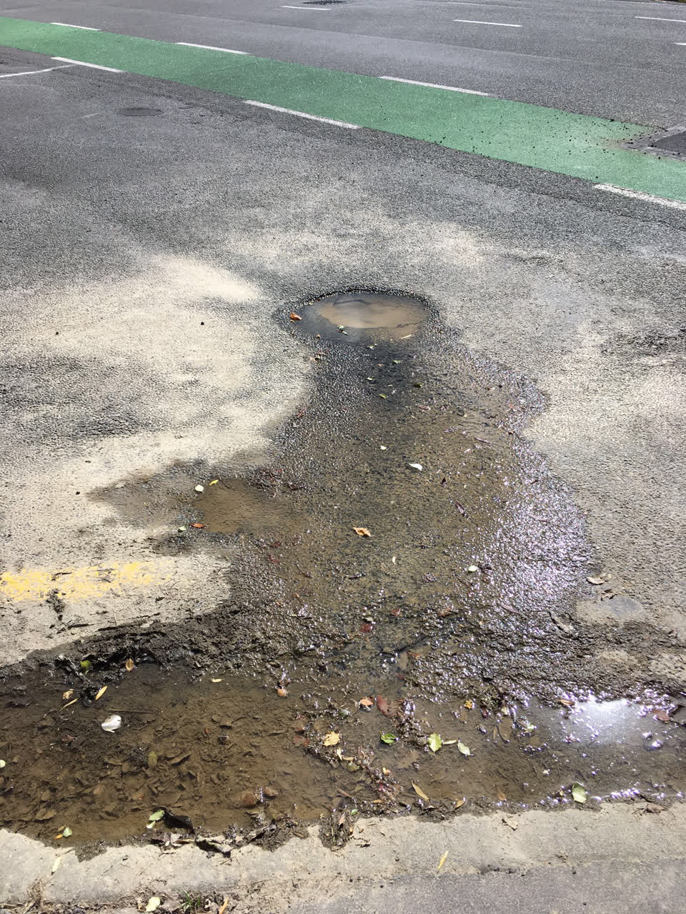 The photograph attached to this water leak report
