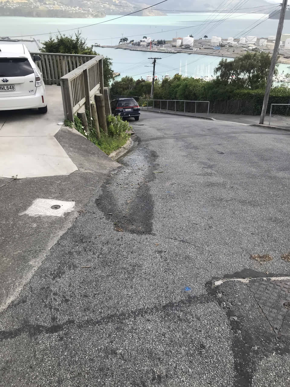 The photograph attached to this water leak report